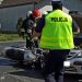 Wypadek koło Mostostalu. Ucierpiał motocyklista ZDJĘCIA
