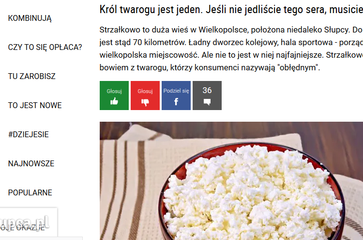 Wirtualna Polska o serze ze Strzałkowa