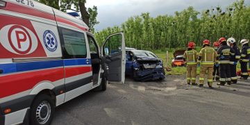 Wypadek pod Strzałkowem. 4 osoby poszkodowane