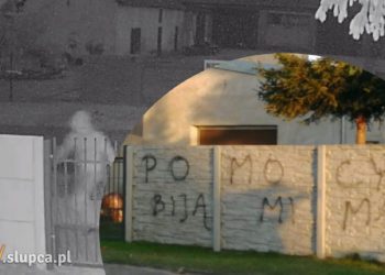 Kto namalował ten napis? Zobacz nagranie z monitoringu