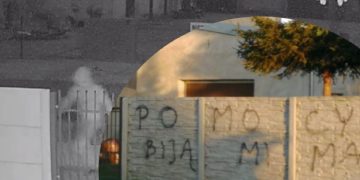 Kto namalował ten napis? Zobacz nagranie z monitoringu