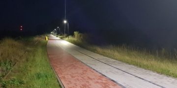 Światło na ścieżce Powidz-Przybrodzin