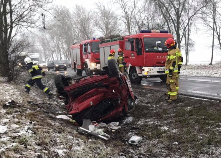 Wypadek w Stawie. Zobacz zdjęcia