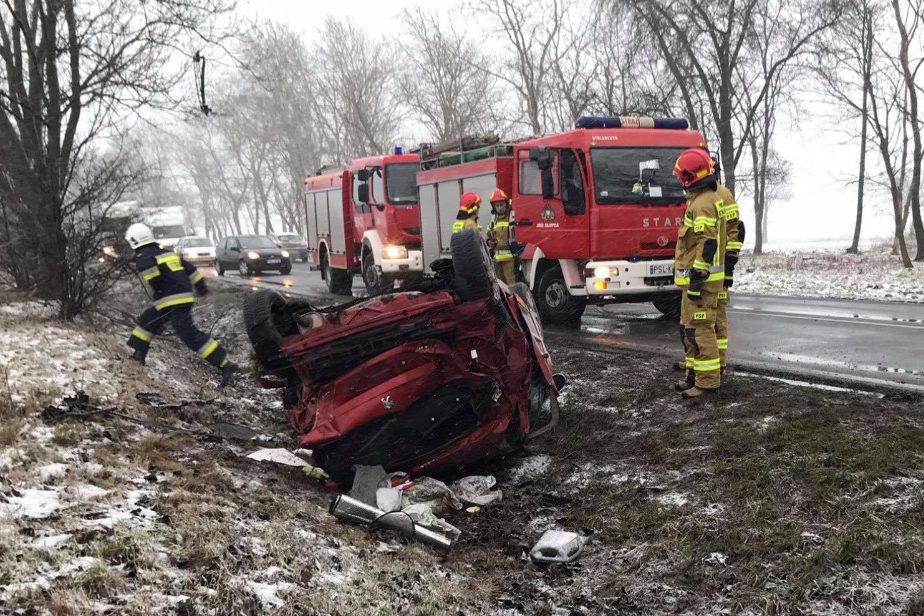 Wypadek w Stawie. Zobacz zdjęcia