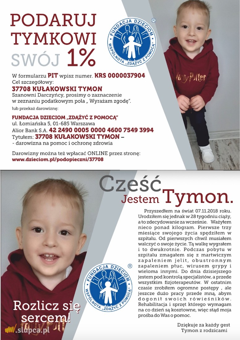 Twój 1 procent ma znaczenie. Sprawdź, komu możesz pomóc