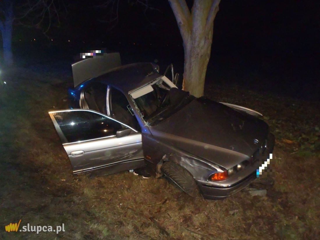 Uderzył w drzewo. Groźnie w Słupcy ZDJĘCIA