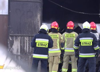 Pożar w Słupcy. Zobacz film z akcji