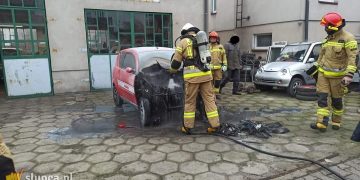 Strzałkowo: Paliło się auto