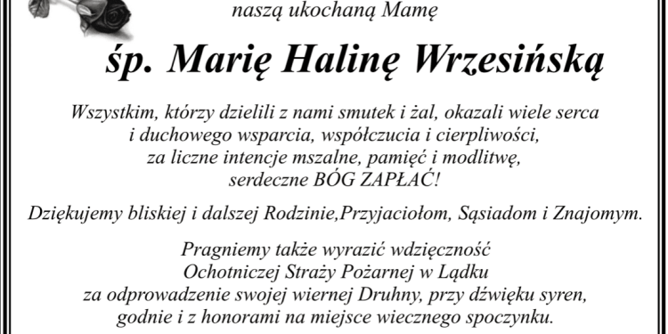 śp. Maria Halina Wrzesińska