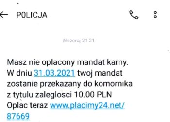 Dostałeś takiego smsa? Uważaj!