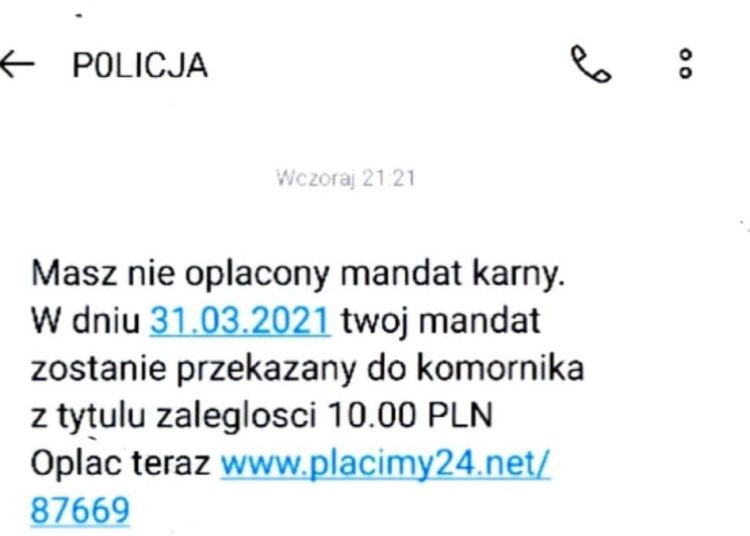 Dostałeś takiego smsa? Uważaj!