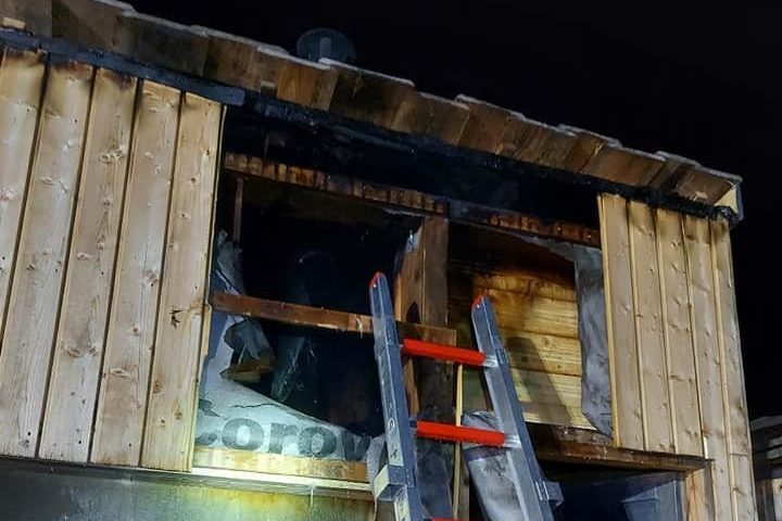 Palił się domek letniskowy