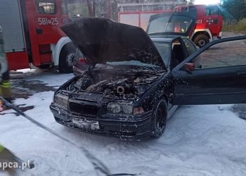 W Babinie spaliło się BMW