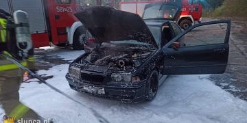 W Babinie spaliło się BMW