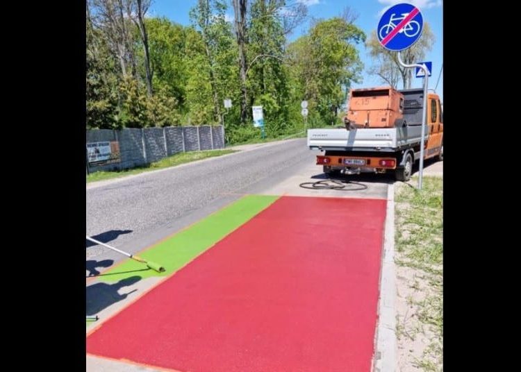 Ścieżka rowerowa nabiera kolorów