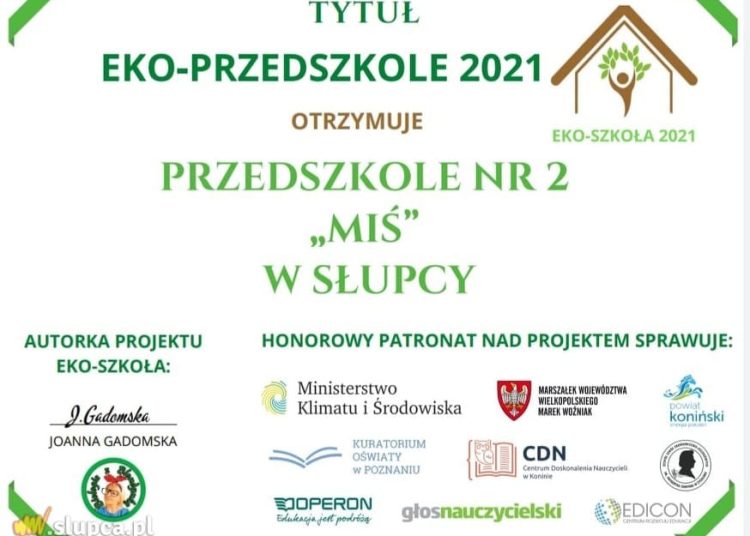 Miś został Eko-Przedszkolem