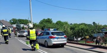 Wypadek z udziałem trzech aut