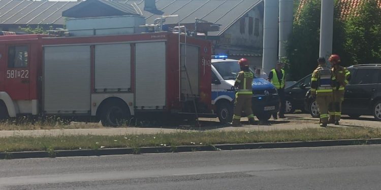 Groźnie przy rondzie na Poznańskiej