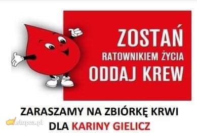 Pomóż Karinie, oddaj krew!