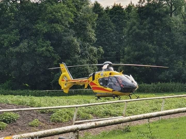 Wypadek na stadninie w Mieczownicy. Lądowało LPR