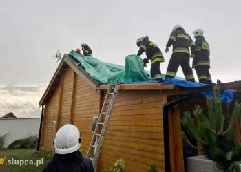 Zabezpieczali dziurawy dach