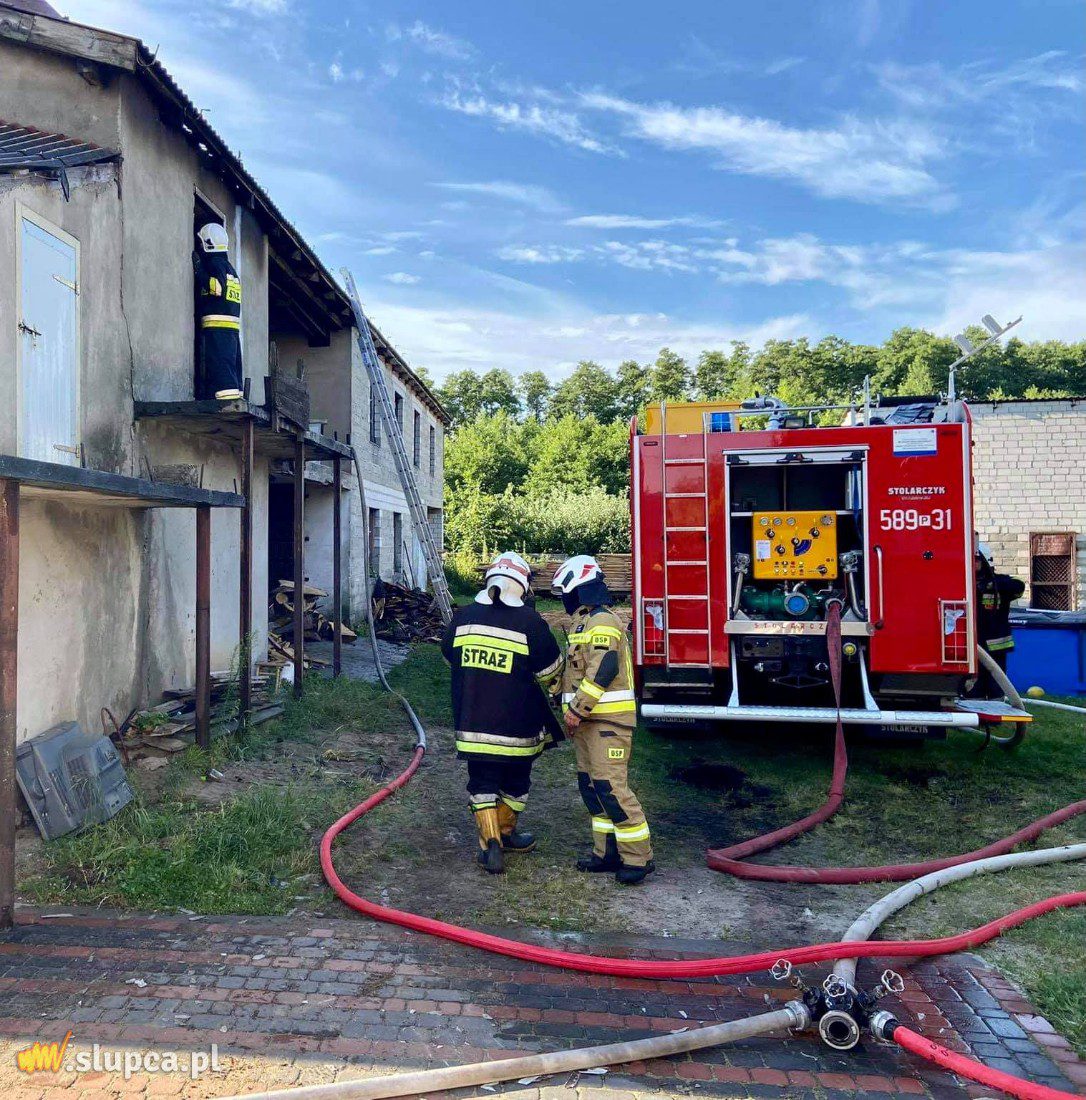 Ostrowite: Paliło się w warsztacie ZDJĘCIA