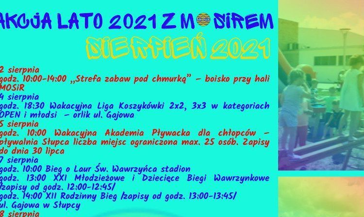 Sierpniowe atrakcje Akcji Lato z MOSiRem