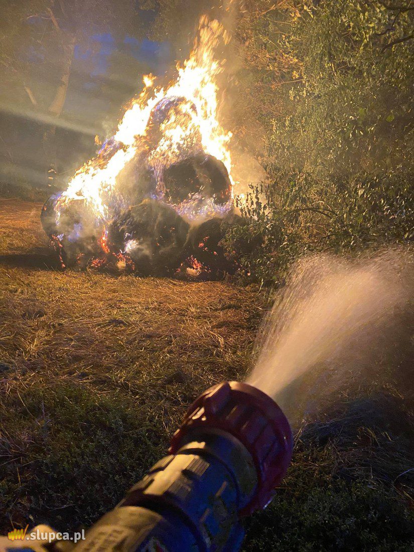 W nocy spłonął stóg. Strażacy mówią o podpaleniu ZDJĘCIA