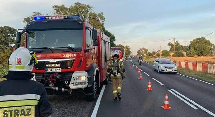 Na krajówce paliło się auto