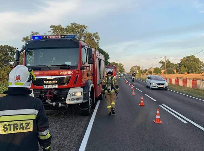 Na krajówce paliło się auto