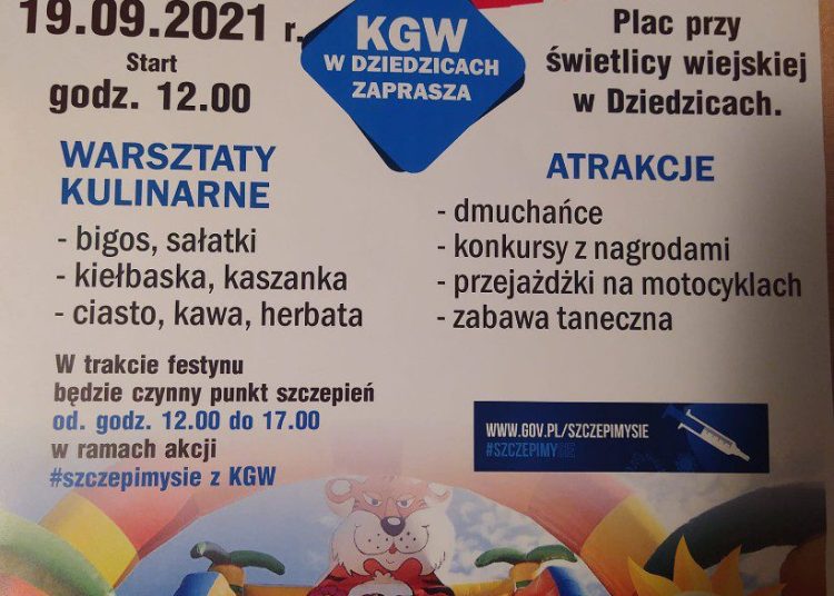 Dziedzice zapraszają na 2 festyn „szczepionkowy”