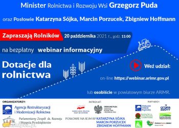 Zapraszają rolników na webinar informacyjny