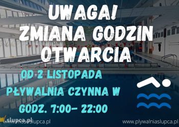 Zmiana godzin otwarcia słupeckiej pływalni