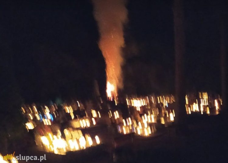 Pożar na cmentarzu. Wezwano straż