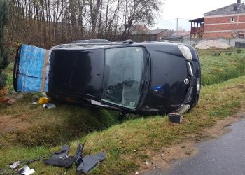 Wypadek w środku wsi