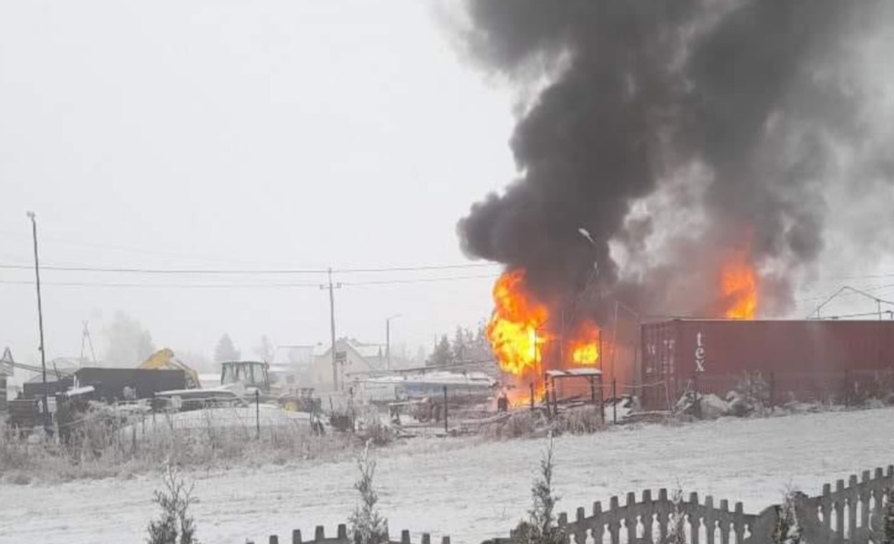 Płonął budynek gospodarczy