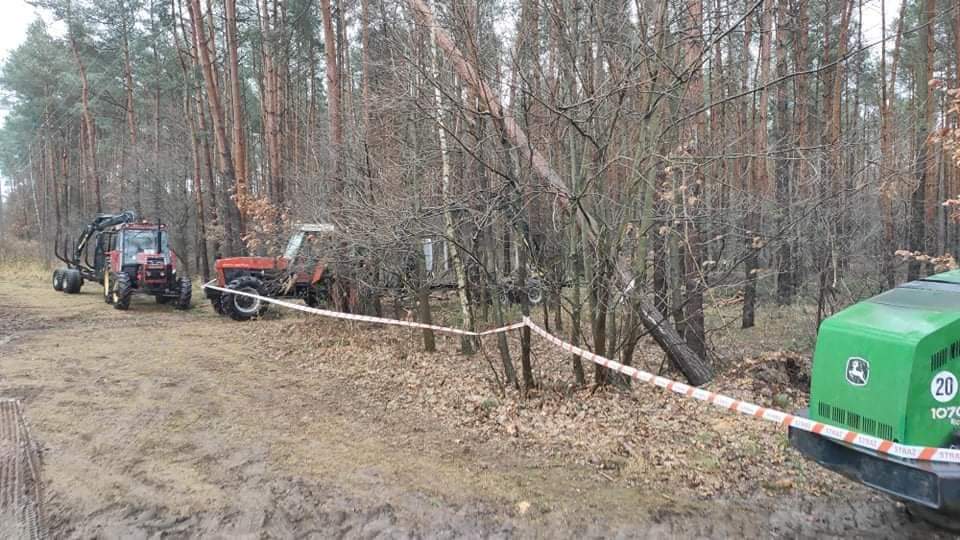 Zerwało linie energetyczne i złamało słup