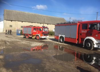 Pożar kotłowni w Cieninie Zabornym