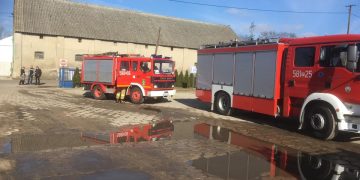 Pożar kotłowni w Cieninie Zabornym