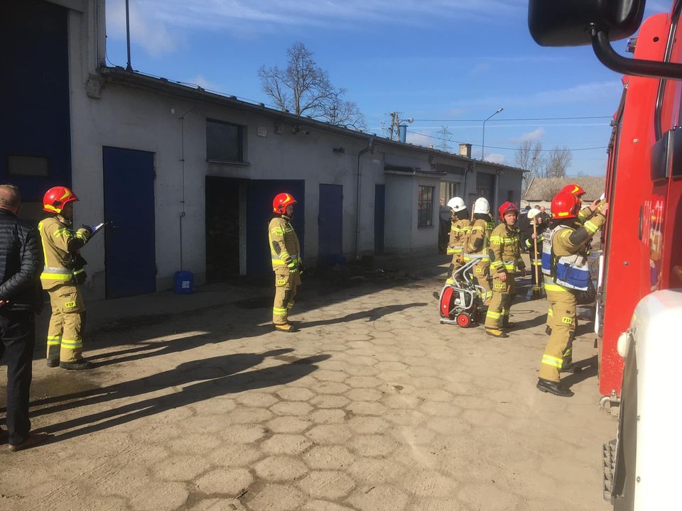 Pożar kotłowni w Cieninie Zabornym