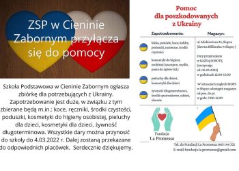 Szkoła w Cieninie Zabornym pomaga uchodźcom