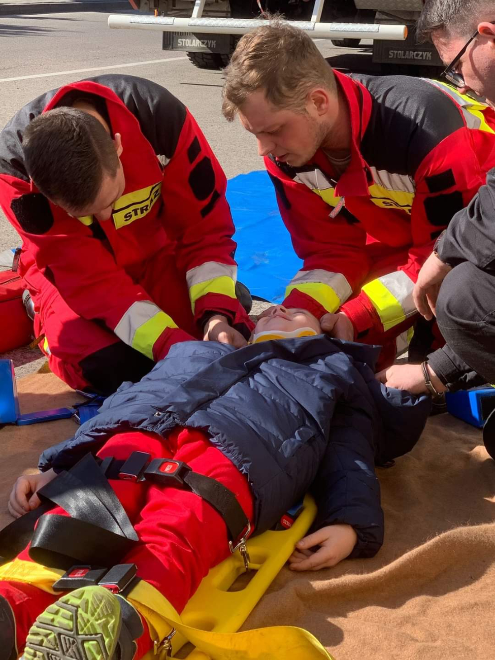 Mali strażacy z wizytą w OSP Strzałkowo