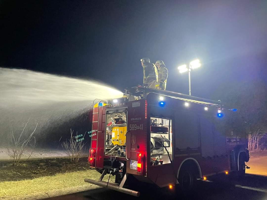 Paliła się trawa w Ciosnej