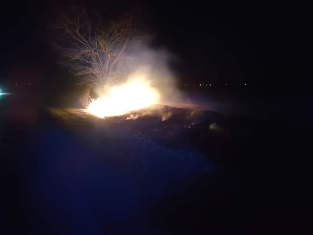 Paliła się trawa w Ciosnej