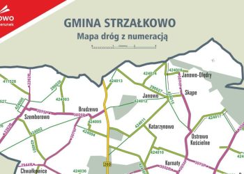 Strzałkowo: Mapa dróg w gminie
