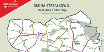 Strzałkowo: Mapa dróg w gminie