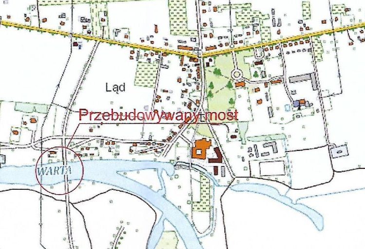 Ruch wahadłowy na moście w Lądzie