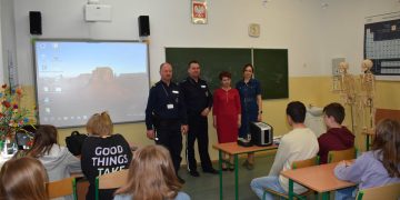 Spotkanie profilaktyczne w szkole w Trąbczynie