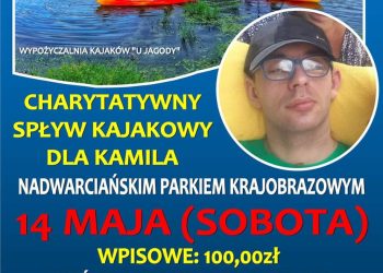 Zapisz sie na spływ kajakowy. Pomóż Kamilowi