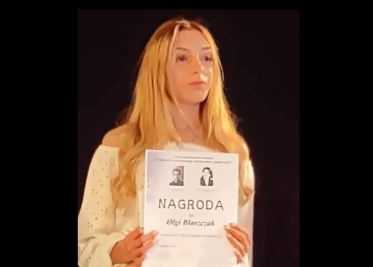 Olga wyróżniona w konkursie poetyckim